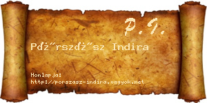 Pórszász Indira névjegykártya